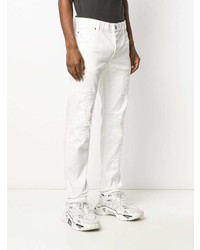 Jeans aderenti strappati bianchi di Balmain