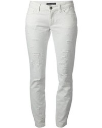 Jeans aderenti strappati bianchi di Dolce & Gabbana