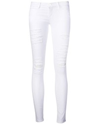 Jeans aderenti strappati bianchi di Frame