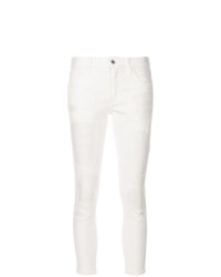 Jeans aderenti strappati bianchi di Junya Watanabe