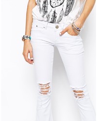Jeans aderenti strappati bianchi di N.
