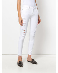 Jeans aderenti strappati bianchi di Frame Denim