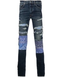 Jeans aderenti strappati blu scuro di Amiri