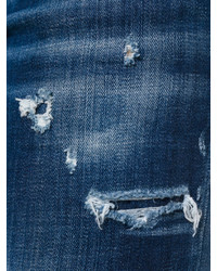 Jeans aderenti strappati blu scuro di Dsquared2