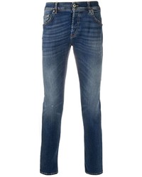 Jeans aderenti strappati blu scuro di Dondup