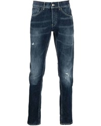 Jeans aderenti strappati blu scuro di Dondup