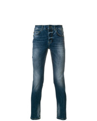 Jeans aderenti strappati blu scuro di Frankie Morello