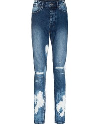 Jeans aderenti strappati blu scuro di Ksubi