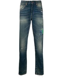 Jeans aderenti strappati blu scuro di Off-White