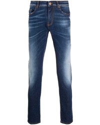Jeans aderenti strappati blu scuro di Pt05
