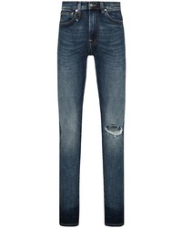 Jeans aderenti strappati blu scuro di R13