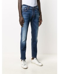 Jeans aderenti strappati blu scuro di Pt01