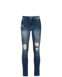 Jeans aderenti strappati blu di Amapô