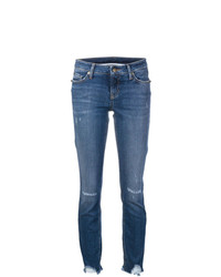 Jeans aderenti strappati blu di Cambio