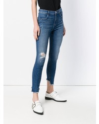 Jeans aderenti strappati blu di J Brand