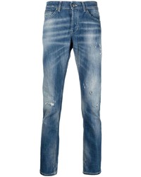 Jeans aderenti strappati blu di Dondup