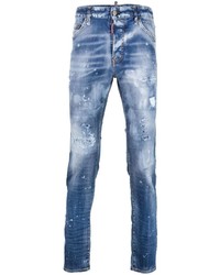 Jeans aderenti strappati blu di DSQUARED2
