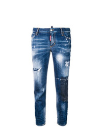 Jeans aderenti strappati blu di Dsquared2