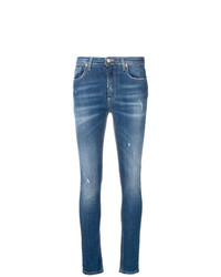 Jeans aderenti strappati blu di Frankie Morello