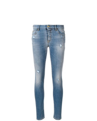 Jeans aderenti strappati blu di Just Cavalli