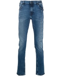 Jeans aderenti strappati blu di Karl Lagerfeld
