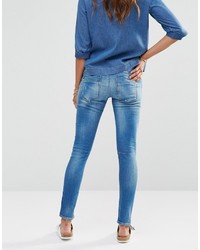 Jeans aderenti strappati blu di Only