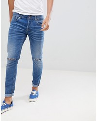Jeans aderenti strappati blu di ONLY & SONS