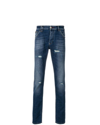 Jeans aderenti strappati blu di Philipp Plein