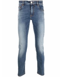 Jeans aderenti strappati blu di Pt01