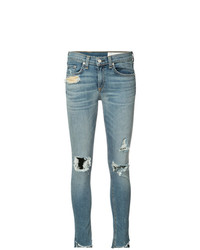 Jeans aderenti strappati blu di rag & bone/JEAN