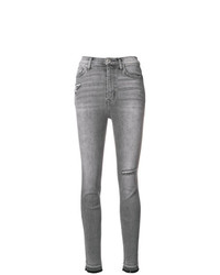 Jeans aderenti strappati grigi di Current/Elliott