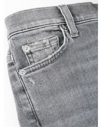 Jeans aderenti strappati grigi di 7 For All Mankind