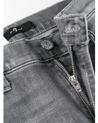 Jeans aderenti strappati grigi di 7 For All Mankind