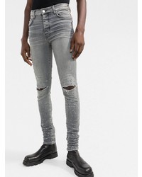 Jeans aderenti strappati grigi di Amiri