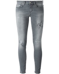 Jeans aderenti strappati grigi di Dondup