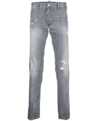 Jeans aderenti strappati grigi di DSQUARED2