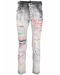 Jeans aderenti strappati grigi di DSQUARED2