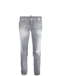 Jeans aderenti strappati grigi di Dsquared2