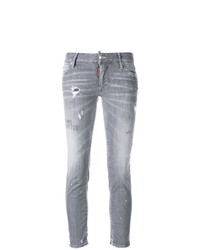 Jeans aderenti strappati grigi di Dsquared2