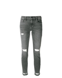 Jeans aderenti strappati grigi di Frame Denim