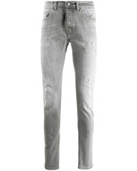 Jeans aderenti strappati grigi di Frankie Morello