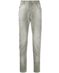 Jeans aderenti strappati grigi di John Richmond