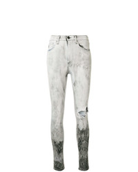 Jeans aderenti strappati grigi di Marcelo Burlon County of Milan