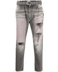Jeans aderenti strappati grigi di Off-White