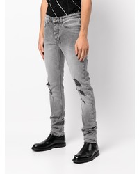 Jeans aderenti strappati grigi di Ksubi