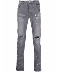 Jeans aderenti strappati grigi di purple brand
