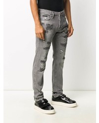 Jeans aderenti strappati grigi di Philipp Plein