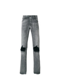 Jeans aderenti strappati grigi di Unravel Project