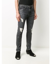 Jeans aderenti strappati grigio scuro di J Brand