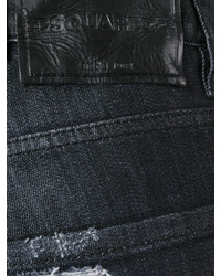 Jeans aderenti strappati grigio scuro di Dsquared2